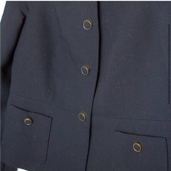 TALBOTS Wool Blend Gold Button Accent Blazer EUC - Picture 3 of 5
